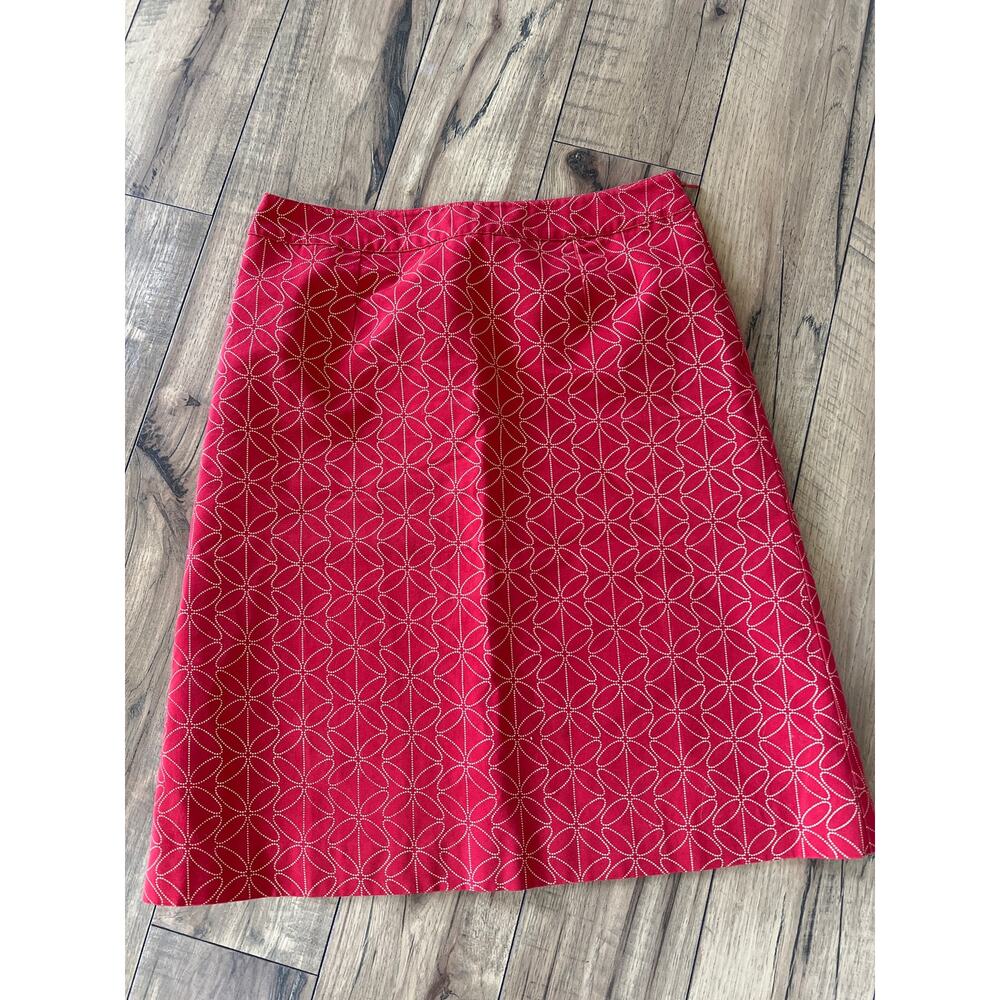 Boden size 10 red patterned skirt